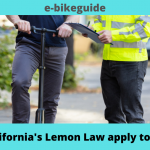 Does California's Lemon Law apply to e-bikes?