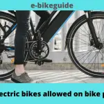 Are electric bikes allowed on bike paths?