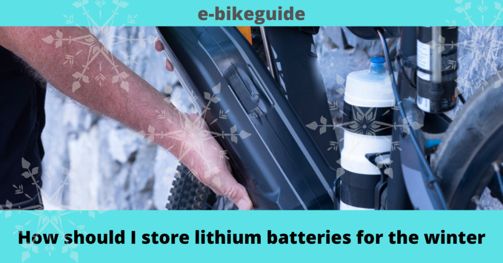 How should I store lithium batteries for the winter