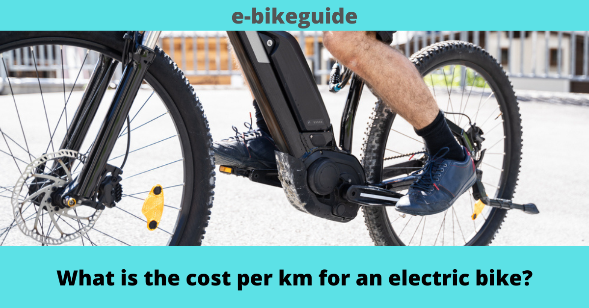 What is the cost per km for an electric bike?