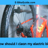 How should I clean my electric bike?