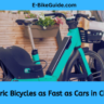 Are Electric Bicycles as Fast as Cars in City Traffic?